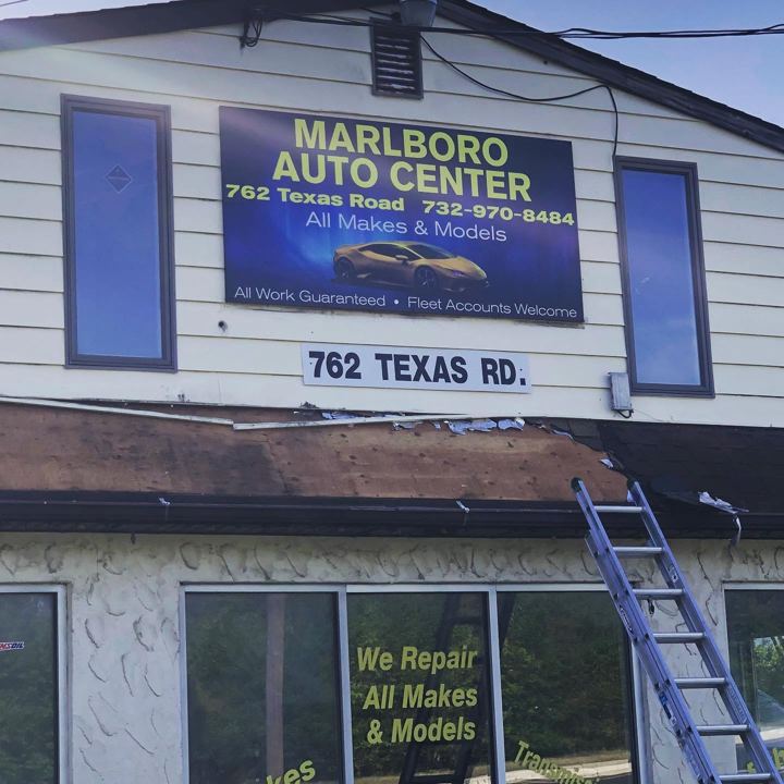 Building front with Marlboro Auto Center sign