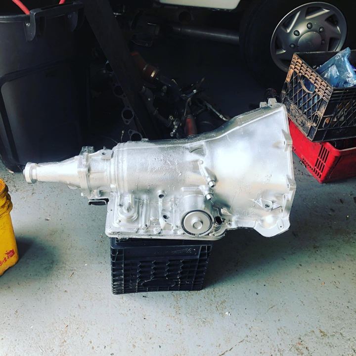 Transmission removed and on the shop floor for repair